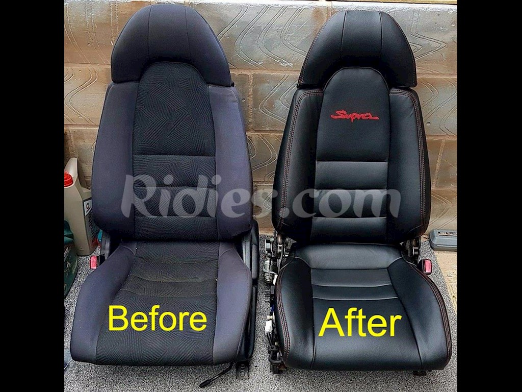 MKIV Replacement Leather Seat Covers Black 1993.5-1996 Toyota Supra MK4 