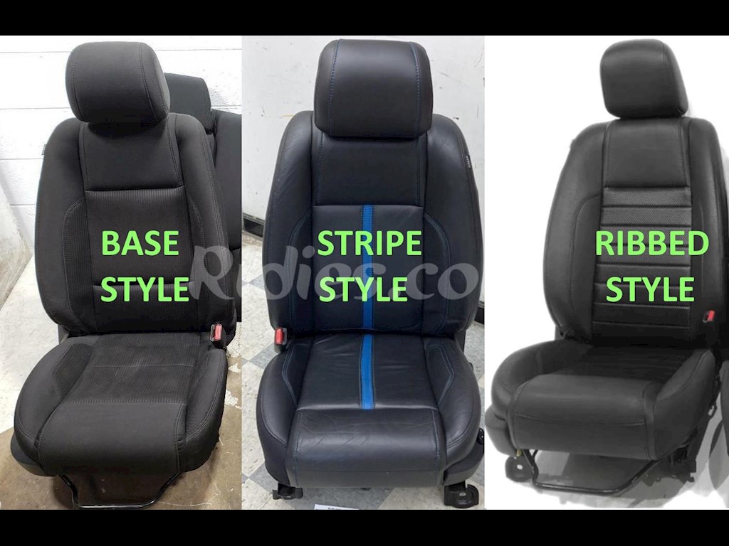 Black Synthetic Leather Set Car Seat Cover Genuine Leather Feel Front &  Rear Set