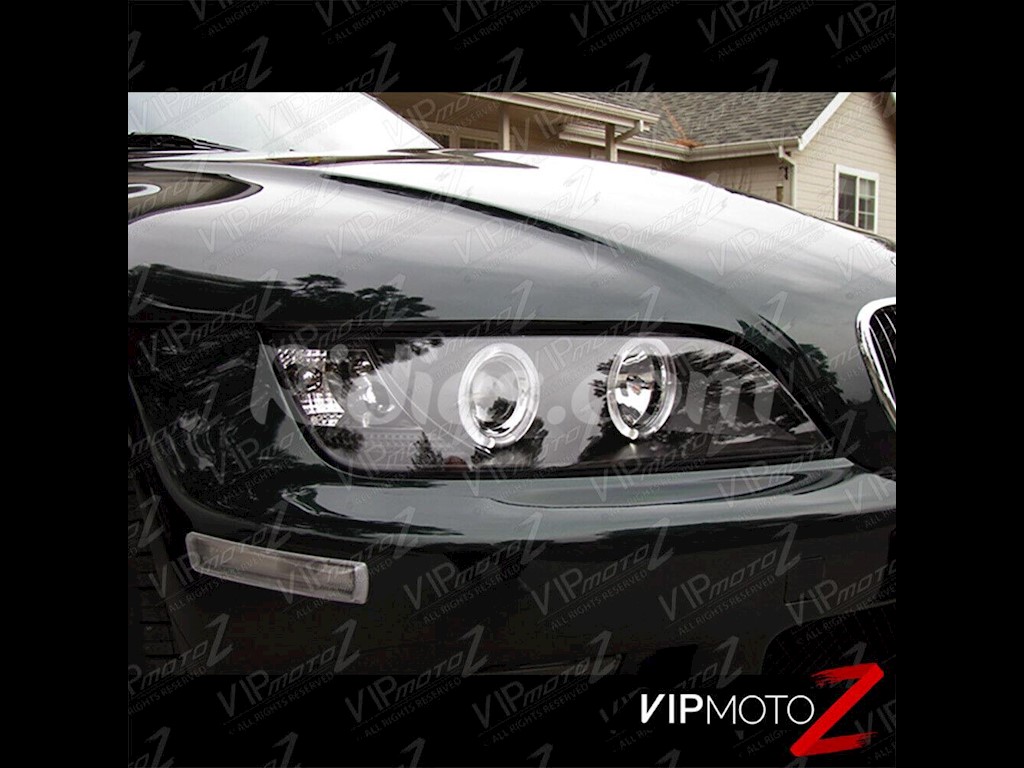 Headlights BMW E46 sedan Angel Eyes Black