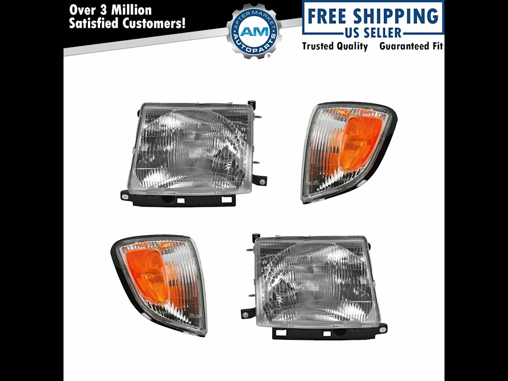 1997-2000 Tacoma 2WD 2x4 Headlights & Parking Corner Lights Left & Right  Kit Set