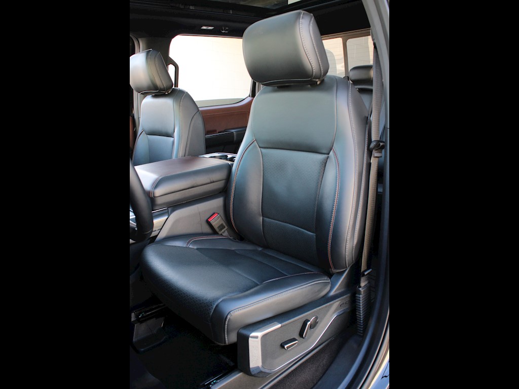 thumbnail interactive-video image 1 of US Leather Car Seats Driver Bottom Seat Cover – 2004-2008 Ford F150 Lariat, Black Perforated Leather 1 of 6